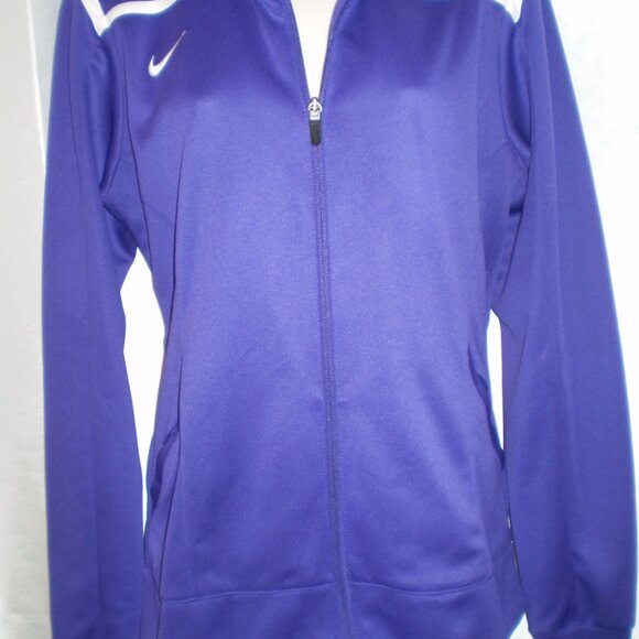 NIKE DRI FIT PURPLE LONG SLEEVE ACTIVE RUNNING JACKET SZ L - Picture 1 of 4